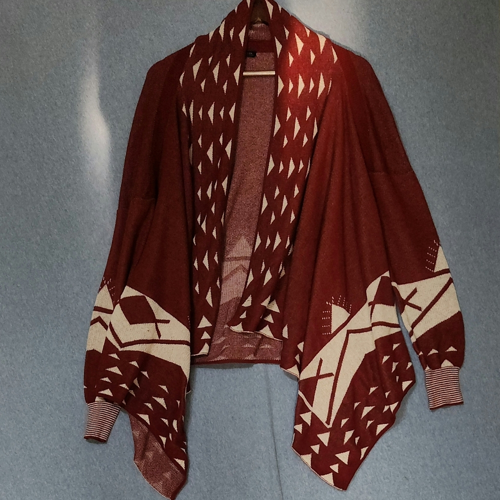 Becool Bajee Collection Aztec knit cardigan sweater. Size M/L